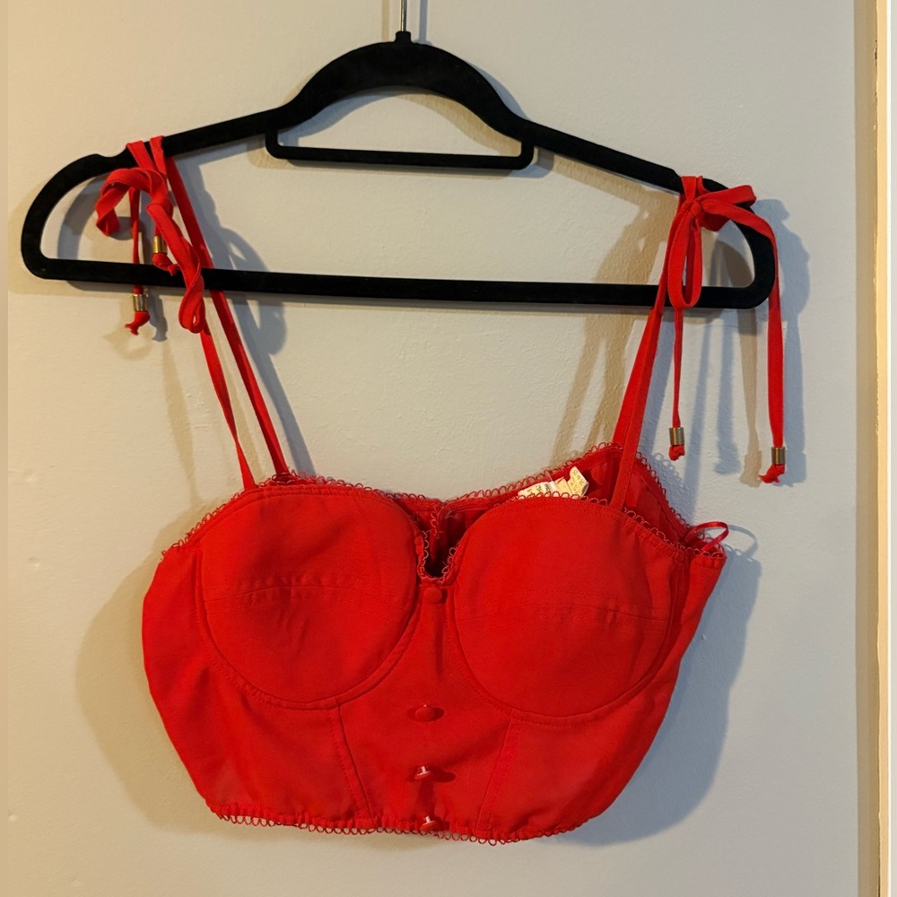 Red Corset Crop Top- 6